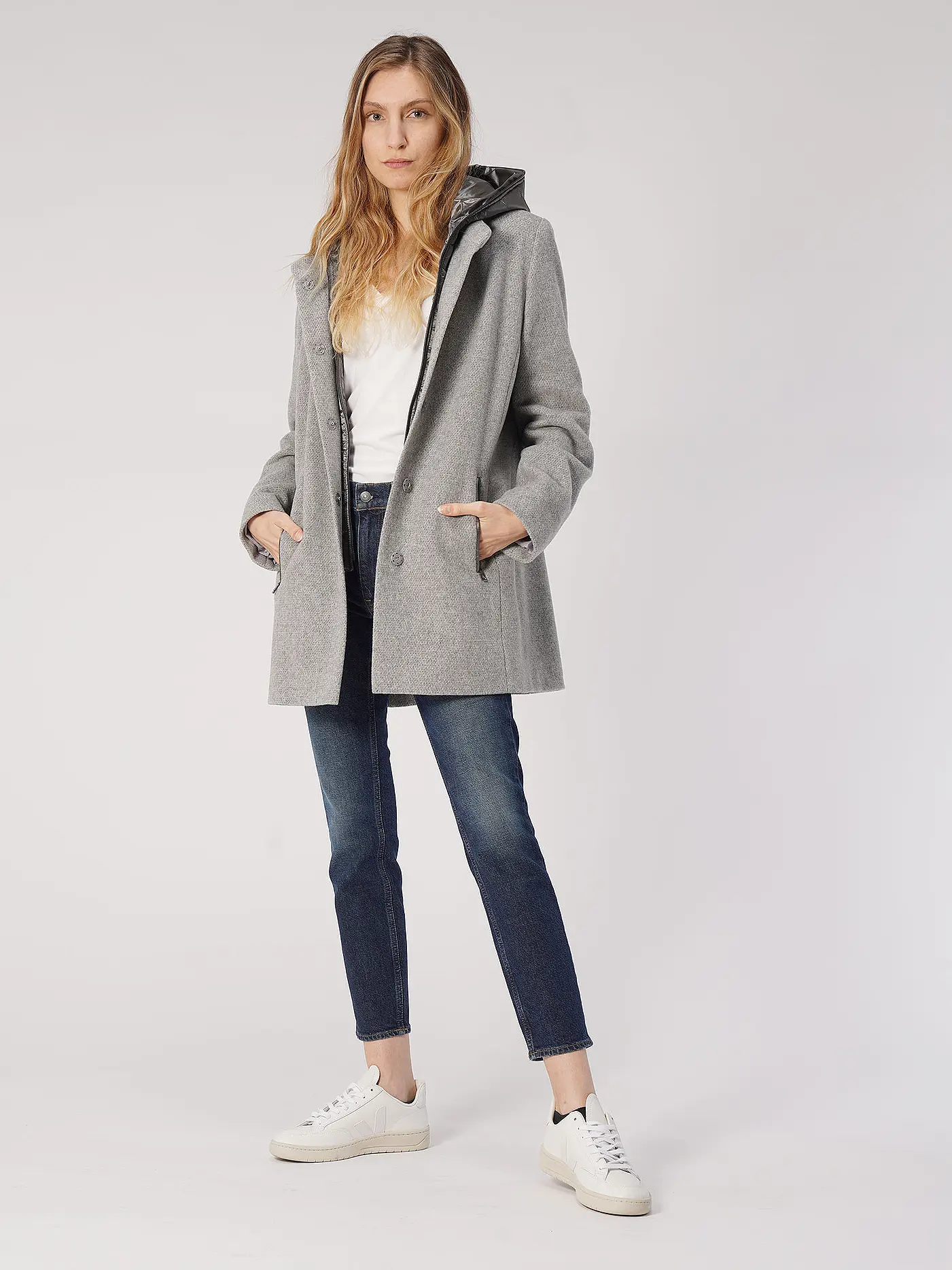 FUCHS & SCHMITT | Wollmantel | silber